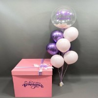 Коробка с шарами "С днем рождения"